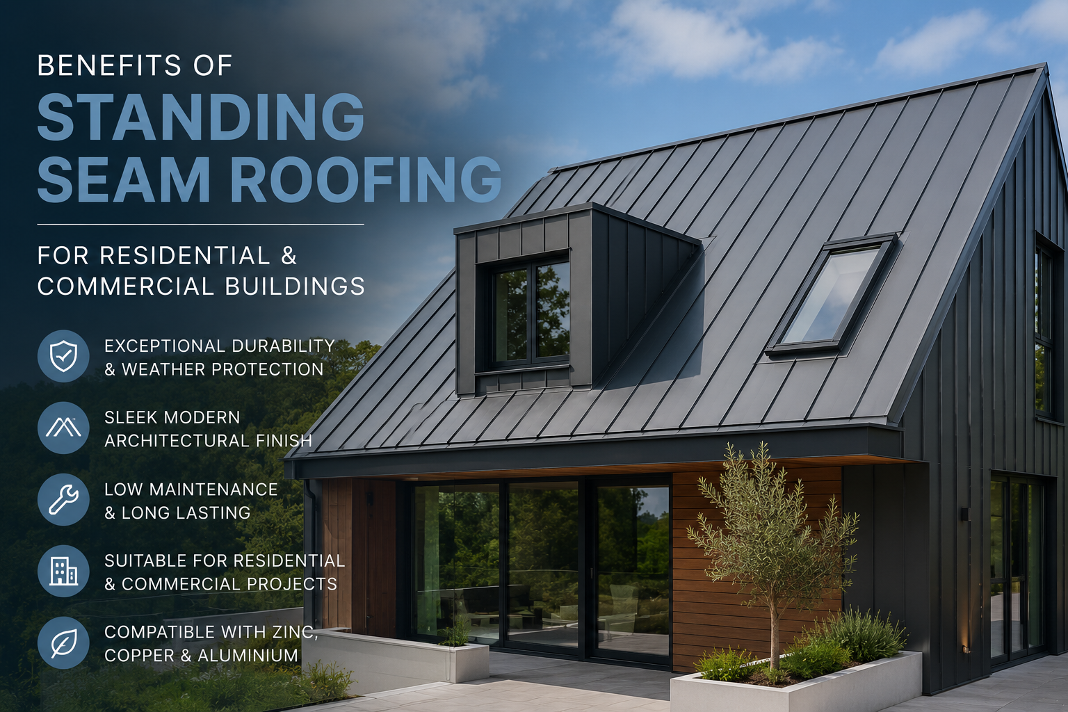 Benefits of Standing Seam Roofing Benefits of Standing Seam Roofing